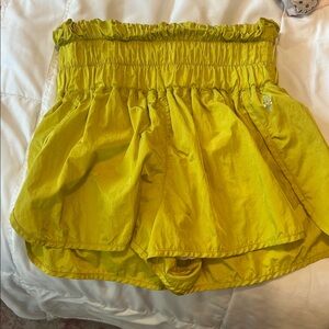 Yellow Free people movement Shorts NEVER WORN